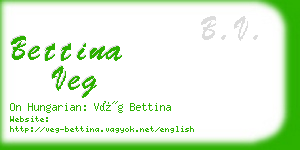 bettina veg business card